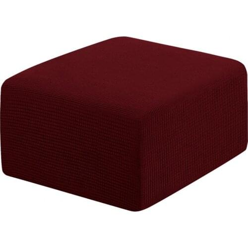 14 Colors Polyester Stool Slipcovers fit Square Chair Footrest Washable Removable Chair Cover Elastic Footstool Protector Covers