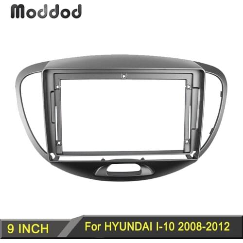Double Din Radio Fascia for HYUNDAI I-10 2012 Android Player Frame Adapter Cover Stereo GPS DVD Panel Faceplates Frame Bezel