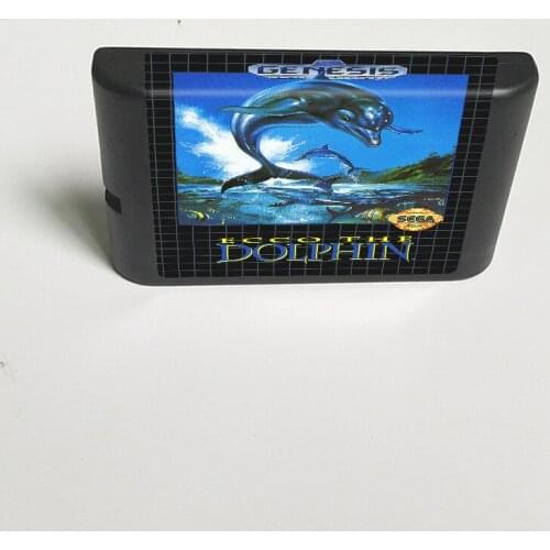 Ecco the Dolphin - 16 Bit MD Game Card for Sega Megadrive Genesis Video Game Console Cartridge