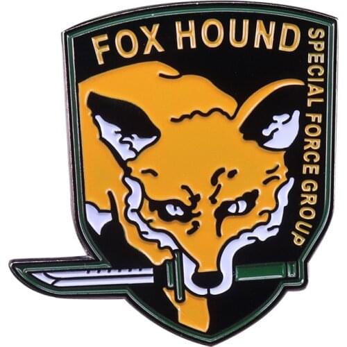 Fox Hound Enamel Pin Special Force Group Clothes Shirt Jeans Brooch Badge Charm Pins Metal Brooches for Women