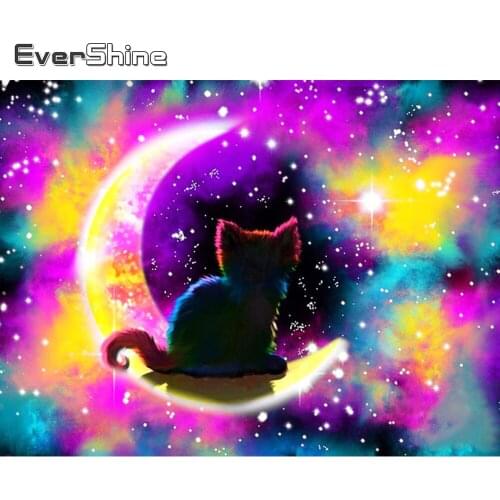 Evershine DIY Diamond Painting Cat New Arrival Diamond Embroidery Animal Cross Stitch Fantasy Mosaic Full Layout Home Decor