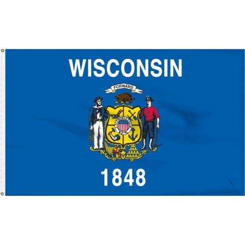 90x150cm us usa state 1848 wisconsin flag