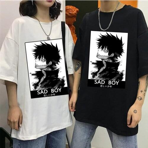 2020 Anime Dabi Boku No My Hero Academia Sad Boy T Shirt Unisex Summer Men Cotton T-shirt Anime Tshirt Tees Harajuku