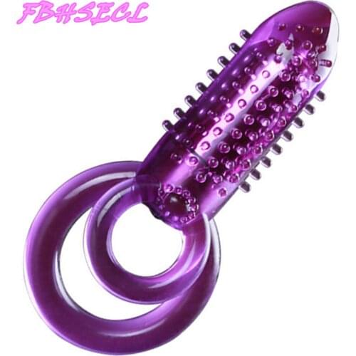 FBHSECL Penis Ring Ejaculation Delay Vibrator Cock Ring Male Masturbation Sex Toys for Men Delay Ejaculation Clitoris Stimulator