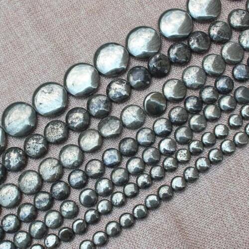 Natural Pyrite Round Loose Beads 15inch per strand,For DIY Jewelry Making !We provide mixed wholesale for all items