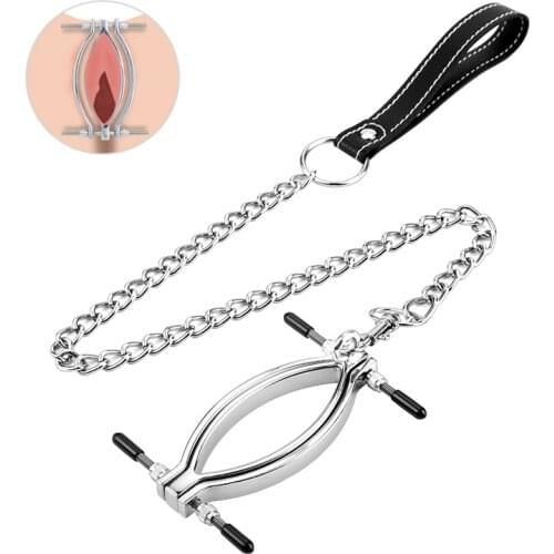 Metal Labia Clips Pussy Speculum BDSM Woman Clitoral Stimulation Labia Flirting Sexual Excitement Adults Games Sexy Accessories