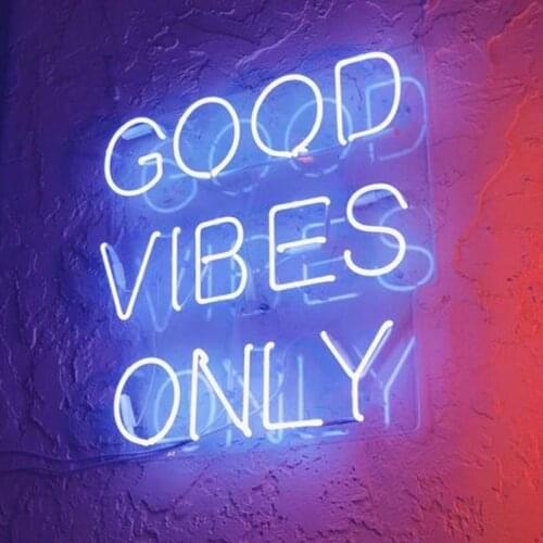 Neon Sign for New Good Vibes Only Neon Bulbs sign Business Display Handmade Real Glass tube neon lights for sale Bar Pub Light
