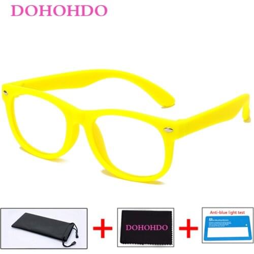 Anti blue Light Kids Glasses Silicone Flexible Children Optical Frame Eyewear Boy Girls Computer Transparent Eyeglasses Okulary