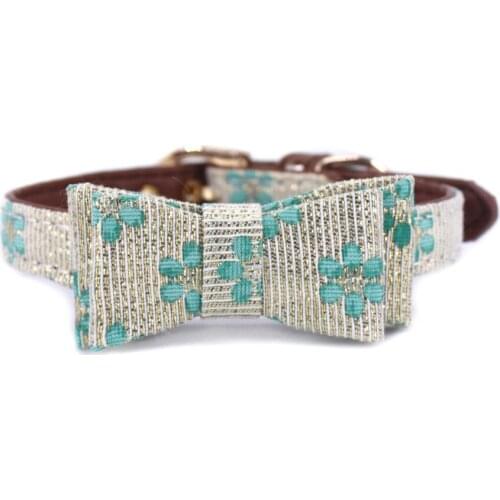 Pretty Gilding Shining Cat Collar Dog Collar for All Cats and Small Medium Dogs 3 Colors Available With Bowknot Pet Collar