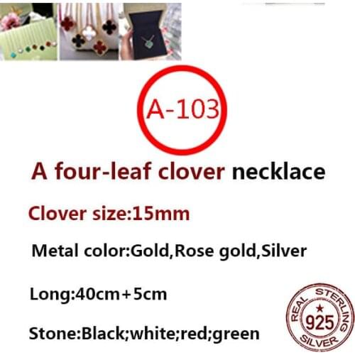 A103 S925 sterling silver necklace personality fashion style four-leaf clover high-end style new jewelry girlfriend gift hot