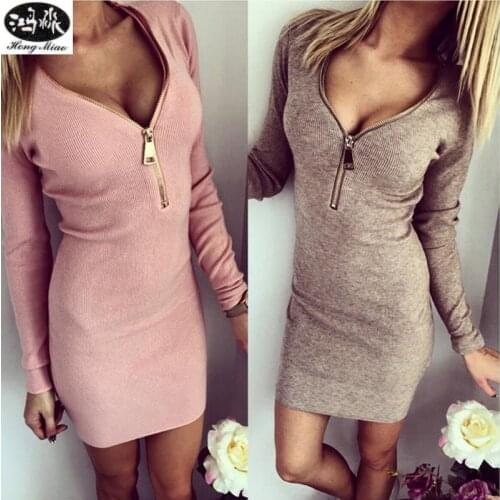 2018 Spring Summer New Fashion Women Dress Women Tight Pack Hip Thread Open Chest Dress Ladies Sexy Party Dress Vestido