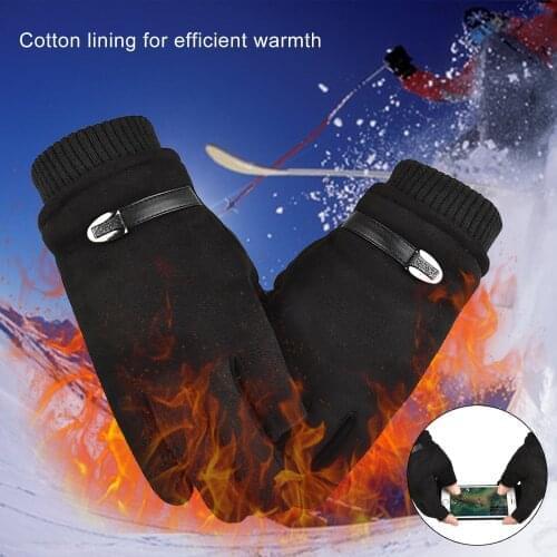 Hot Winter Touch Screen Black Gloves For Men And Women Skiing Warm Waterproof And Windproof Gloves Riding Gloves