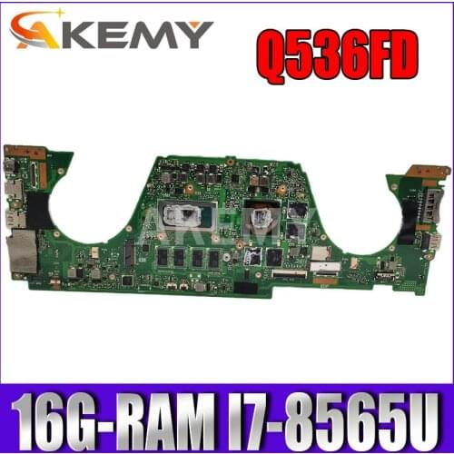 Q536FD Laptop mainboard For Asus Q536FN Q536FDX UX562F UX562FD REV2.0 mainboard W/ 16G-RAM I7-8565U (V2G)