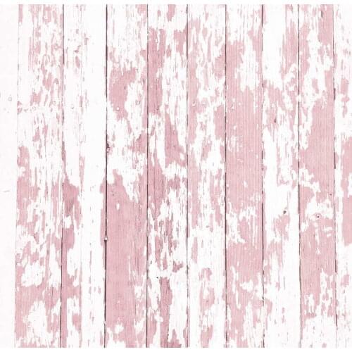 Pink and White Wood Photography Background Digital Printed Newborn Baby Birthday Backdrops Custom Name and Date could be add