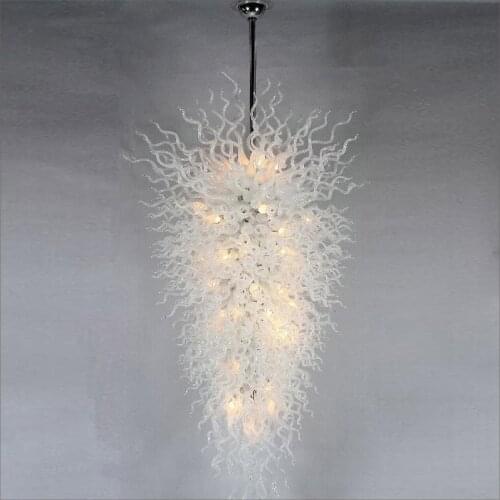 Mount Blown Borosilicate Glass Modern Chandelier Light Hand Murano Glass for High Ceiling