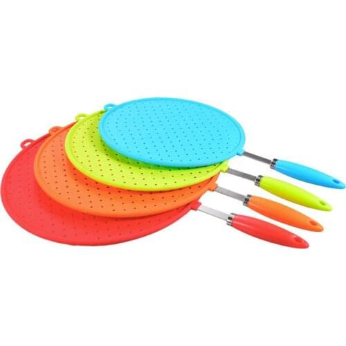 Silicone Splatter Screen 10/11/12/13 inch Lid Spill Stopper Cover Guard Set for Cooking/Frying pan/Cast iron skillet/Pot Use