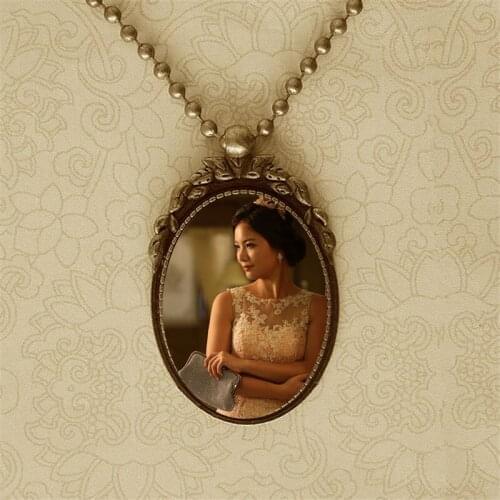 Sublimation Blank pendants Europe cour style women popular individuality necklace custom picture logo pendant jewelry 40pcs/lot