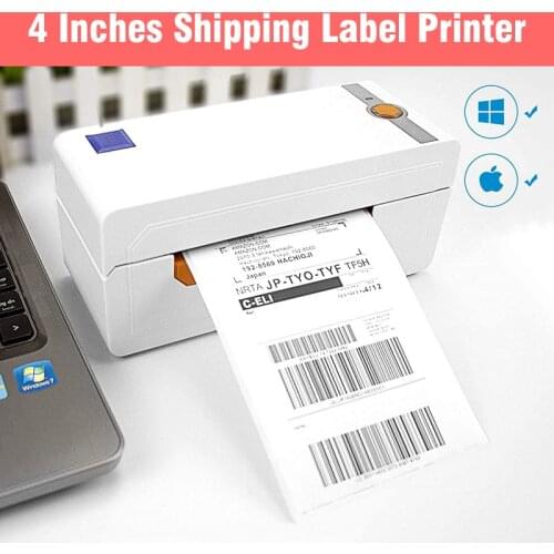 4 Inch Thermal Shipping Label Printer High Speed Sticker Barcode Printer Compatible With eBay USPS 4x6 iOs Android MAC Windows