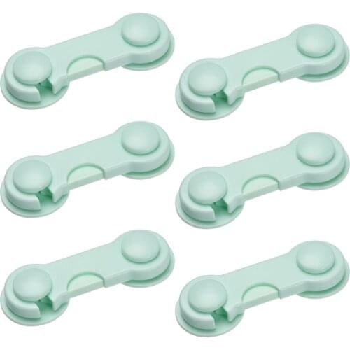 Uxcell 6pcs 40mmx95mm Cabinet Locks,Proof Adhesive Lock for Drawers,Cabinets,Doors, Refrigerators,etc, Green
