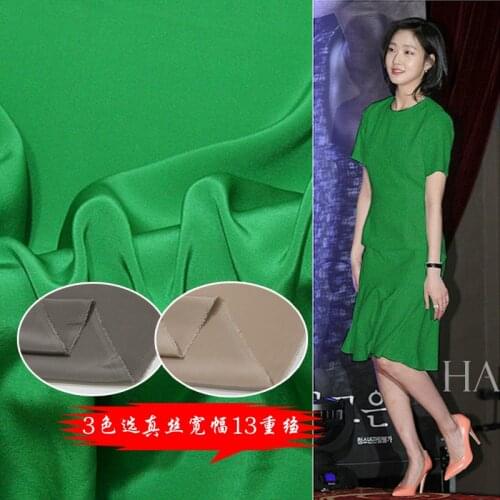 High-grade solid color heavy silk double crepe fabric 23mm pajamas dress silk fabric wholesale silk cloth 140cm