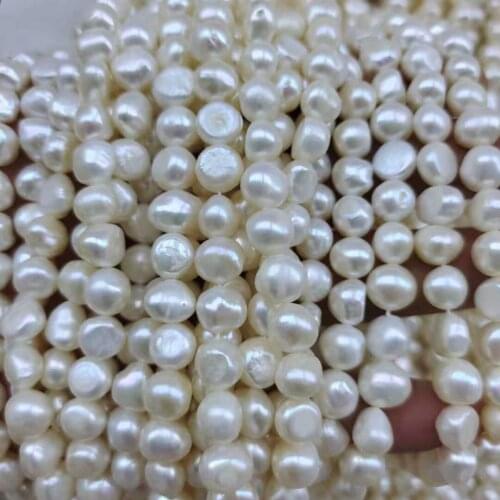 DIY pearl beads 37 CM,9-10 mm baroque natural pearl AA grade 100% nature freshwater pearl in strand
