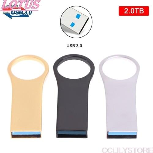 2TB Metal USB 3.0 Flash Drive Memory Stick Pen U Disk Metal Key Thumb PC Laptop 1PC Hotsale New