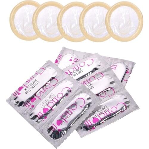 10pcs Female Condoms Smooth Lubricate Penis Sleeve Large Oil Silicone Cock Ring Erotic Adult Sex Toys For Men Penis Extender