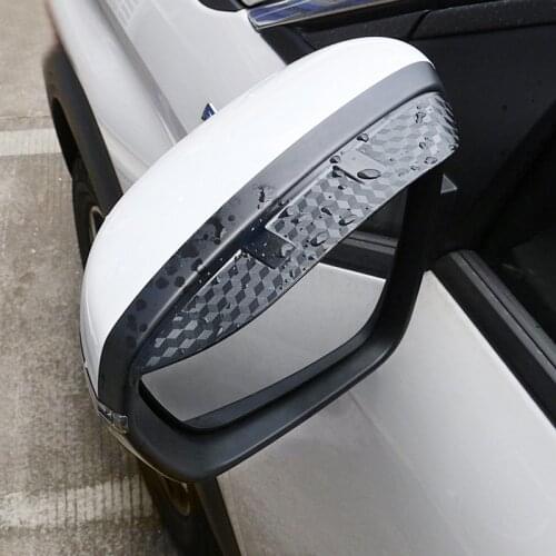 For Peugeot 3008 5008 GT 2017 2018 2019 ABS Plastic Rearview Mirror Eyebrow Rain Shield Cover Trim 2pcs Car Styling