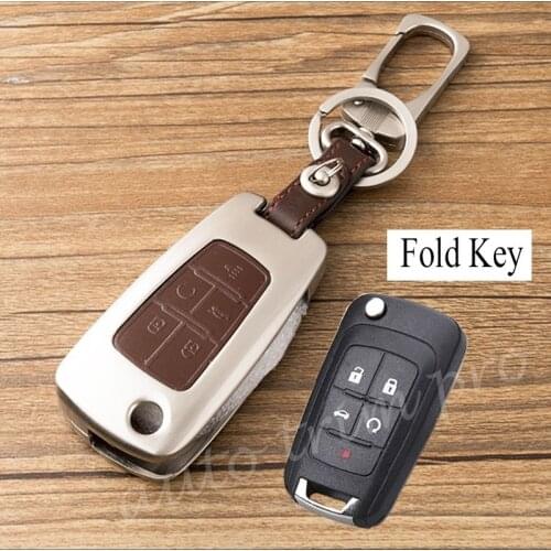 5 Buttons Key Case Shell Fob Bag Cover Trim Fit For Chevrolet Camaro Malibu Cruze Sonic Volt Spark Equinox Accessories