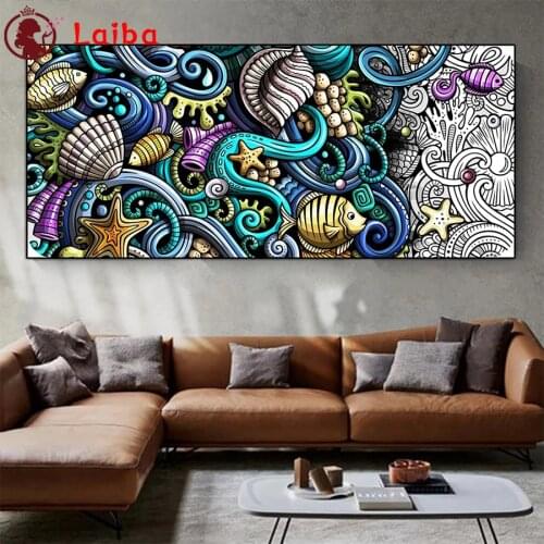 Diamond Painting Abstract cartoon graffiti art Cross Stitch Diamond Mosaic Picture Of Embroidery crystal Beaded Handicraft