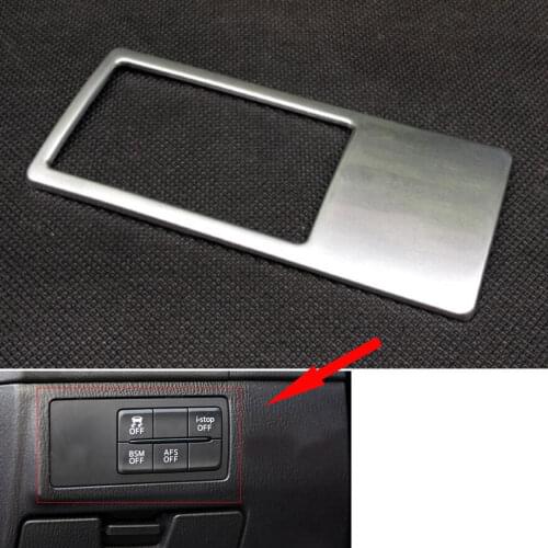 BBQ@FUKA Car Head Light Headlamp Switch Button Knob Cover Trim Car Styling Sticker Fit For Mazda 6 Atenza 2014 2015 Accessories