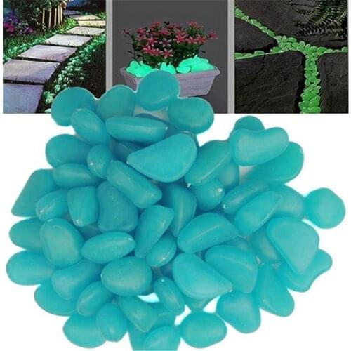 Free Shipping 1KG Luminous Pebbles Photoluminescent Stone For Garden Pave Fish Tank Decoration 10 Colors Light Night Glow Stones