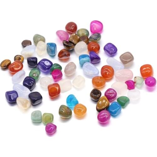 Natural Galet Stone Beads Irregular Crystal Agates Nonporous Gravel Stone Charms for Fish Tank Bonsai Decoration Energy Stones