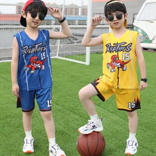 Childrens basketball clothing suits summer boys training sportswear, sweat-absorbent basketball clothing