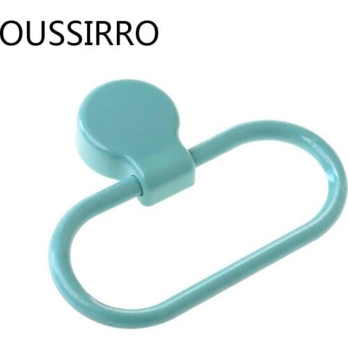 Home Living Punch-free Adhesive Towel Holder Ring Kitchen Rag Plastic Rack Wall-mounted Towel Hanging Rail Bathroom Accessories