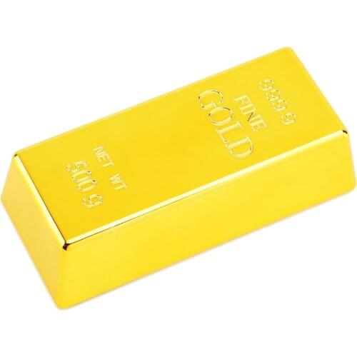 Fake Gold Bar Bullion Paper Weight Prop Fancy Dress Desk Table Toy New
