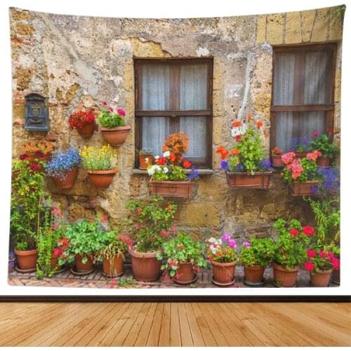 View outside the window Wall Carpet Background Cloth Beach City Buildings Window Giraffe Home decoration arrangement