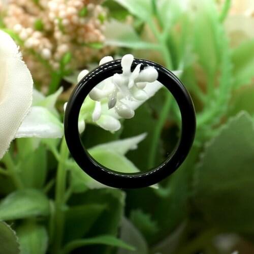 Ring black natural texture male and female handmade brand couple Rings decorative natural