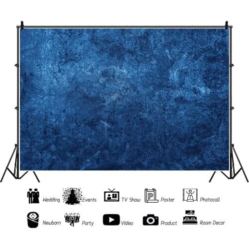Laeacco Surface Of Wall Blue Color Gradient Solid Color Texture Pattern Seamless Photographic Background Photo Backdrop Photo