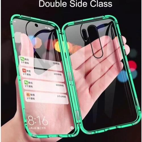 For Redmi Note 9S Metal Magnetic Cases For Xiaomi Redmi Note 9 7 8 8T K20 K30 Mi Note 9T 10 CC9 Lite Pro 360 Full Glass Cover