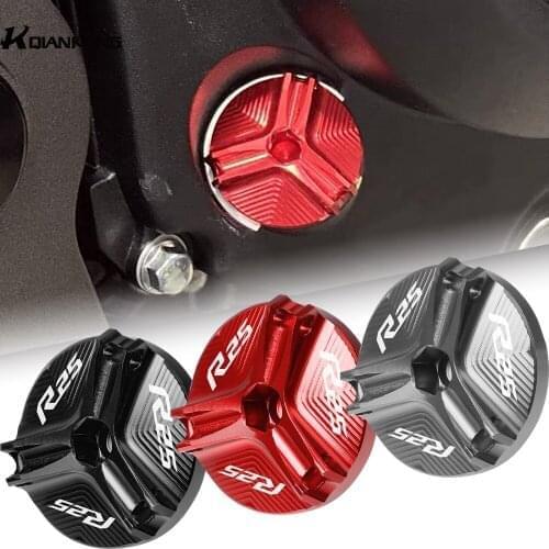 Oil Filler Cap FOR YAMAHA R25 2015-2019 Motorcycle Accessorie Engine Oil Drain Plug Sump Nut Filter Cup Cover R25 2018 2017 2016