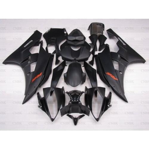 For YZF R6 2006 - 2007 Full Body Kits YZFR6 06 matte Black Motorcycle Fairing YZF R6 07 Plastic Fairings Unpainted