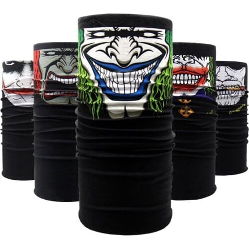 Mens Seamless Multifunctional Magic Scarf Riding Mask Warm Collar Variety Of Skeletons Ghost Headscarves Hiking Mountaineering