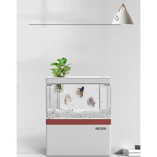 Desktop Creative Landscaping Household Small Ecological Fish Tank Micro Landscape Free Water Change Acrylic Mini Aquarium