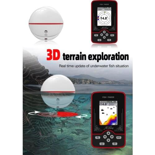 Rechargeable Portable 60M Depth Wireless Fish finder Alarm Sonar Sensor Fishfinder Wireless