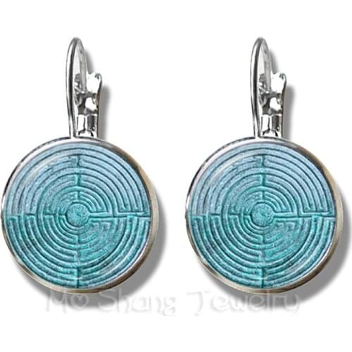 Paisley Skull Earrings Punk Bohemia Style Funny Horrible Great Halloween Gift Jewelry Stud Earrings For Women