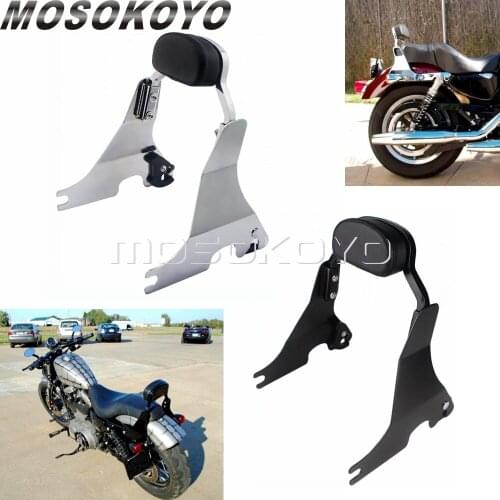 Sissy Bar Short Passenger Backrest Cushion Pad for Harley Sportster XL883 XL1200 Forty Eight Nightster Roadster Superlow 04-20