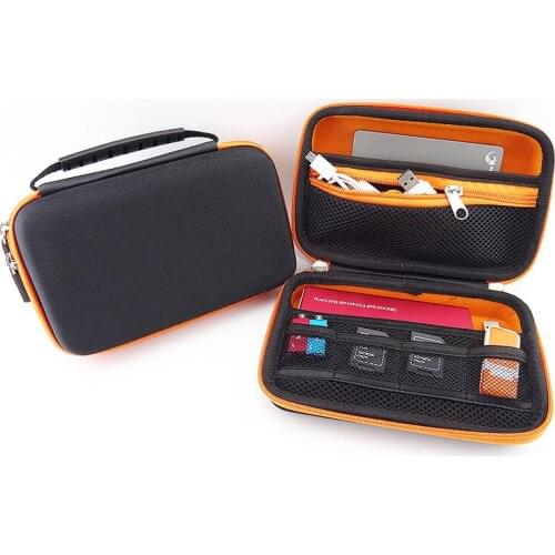 Portable Travel Storage Bag with Silicone Handle for Hard Drive Disk HDD, Power Bank, U disk, Phone, Digital Accessories