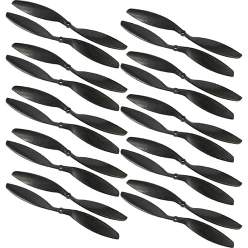 10Pairs 3k Carbon Fiber CW CCW Propellers 8x4.5 9x4.7 10x4.5 10x4.7 11x4.7 12x3.8 12x4.5 14x4.7 CF for Racing Drone FPV Racer
