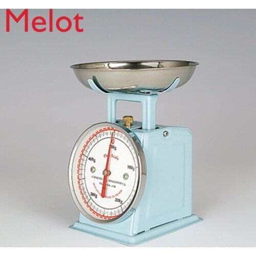 Simple and Exquisite Kitchen Metal Mechanical Spring Scale Solid Color Vegetable Scale Food Scale Kitchen Scale Free Shipping